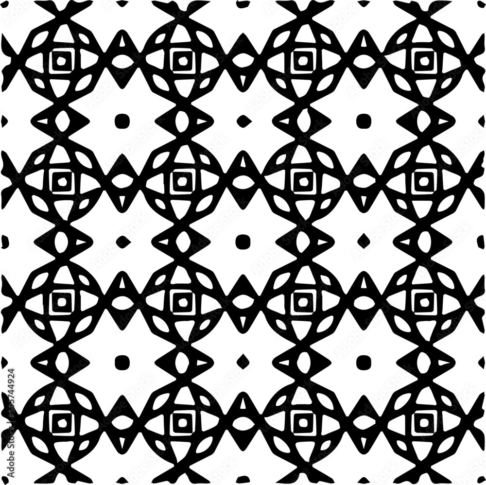 Background with abstract shapes. Black and white texture. Seamless monochrome repeating pattern for web page, textures, card, poster, fabric, textile. Background with abstract shapes. Black and white texture. Seamless monochrome repeating pattern for web page, textures, card, poster, fabric, textile.