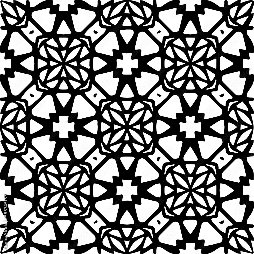 Background with abstract shapes. Black and white texture. Seamless monochrome repeating pattern for web page, textures, card, poster, fabric, textile. Background with abstract shapes. Black and white texture. Seamless monochrome repeating pattern for web page, textures, card, poster, fabric, textile.
