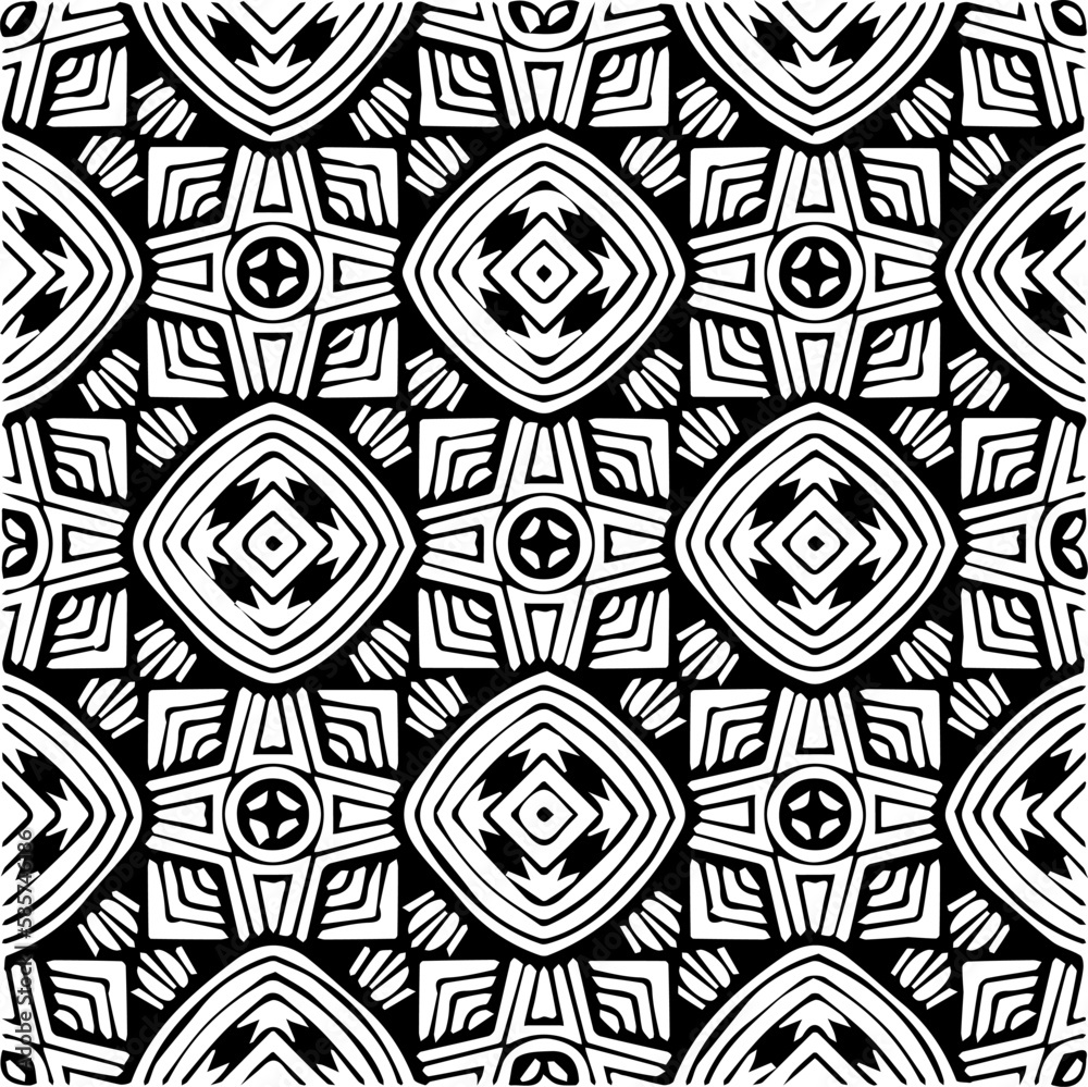 Background with abstract shapes. Black and white texture. Seamless monochrome repeating pattern for web page, textures, card, poster, fabric, textile. Background with abstract shapes. Black and white texture. Seamless monochrome repeating pattern for web page, textures, card, poster, fabric, textile.