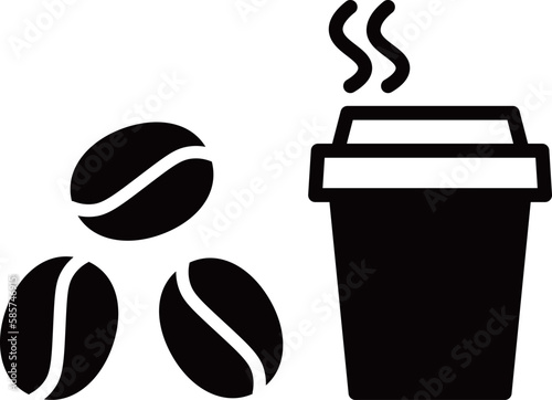 コーヒー　紙カップ　アイコン