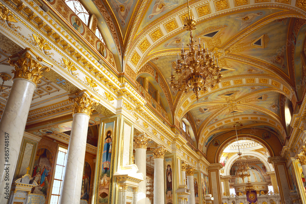 Interior of Transfiguration Cathedral in Odessa, Ukraine	
