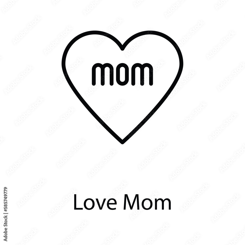 Love mom icon design stock illustration