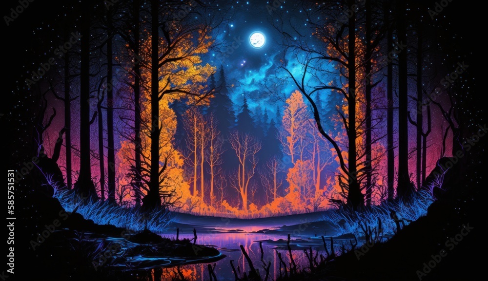 Scary Dark and Magical Forest - Generative AI Scary Dark and Magical Forest - Generative AI