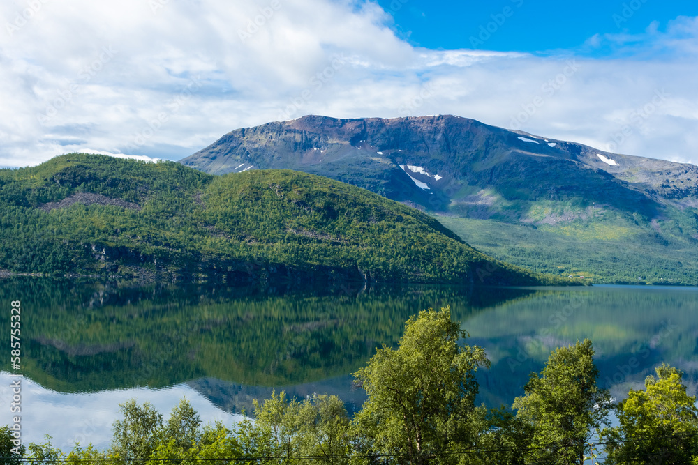 Reflection on a beutiful lake in Norway Reflection on a beutiful lake in Norway