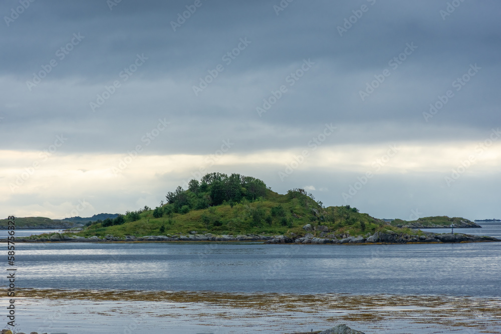 Landscape of the fjord around Svolvaer, main city of the Lofoten Islands, Norway Landscape of the fjord around Svolvaer, main city of the Lofoten Islands, Norway