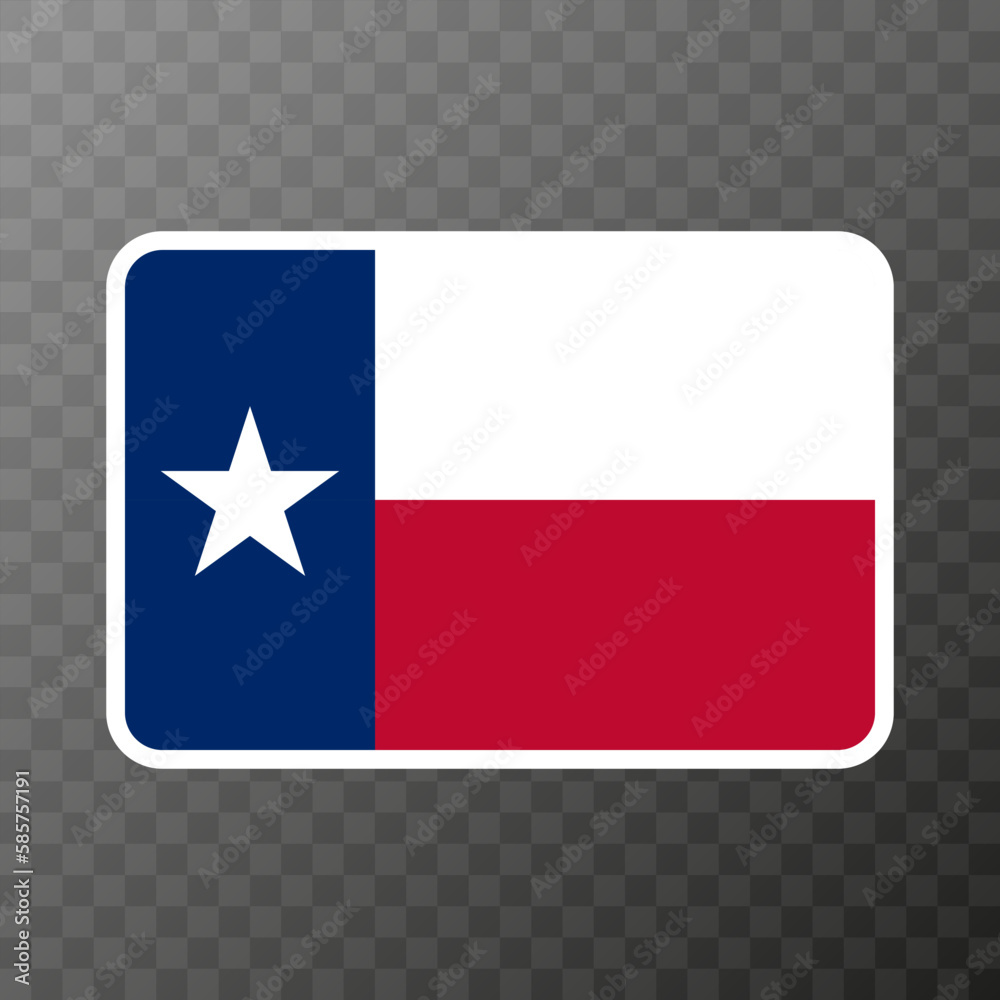 Fototapeta premium Texas state flag. Vector illustration.