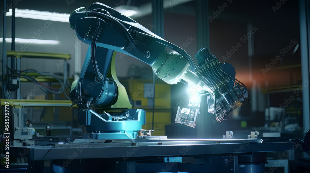 robotics automatic arms in an intelligent factory for automotive industrial production robotics automatic arms in an intelligent factory for automotive industrial production