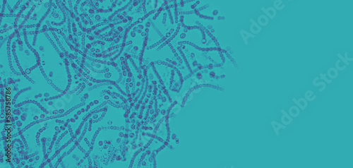 Probiotics, lactic acid bacteria. Bacteria and microorganisms. Microscopic probiotics, bacterial flora