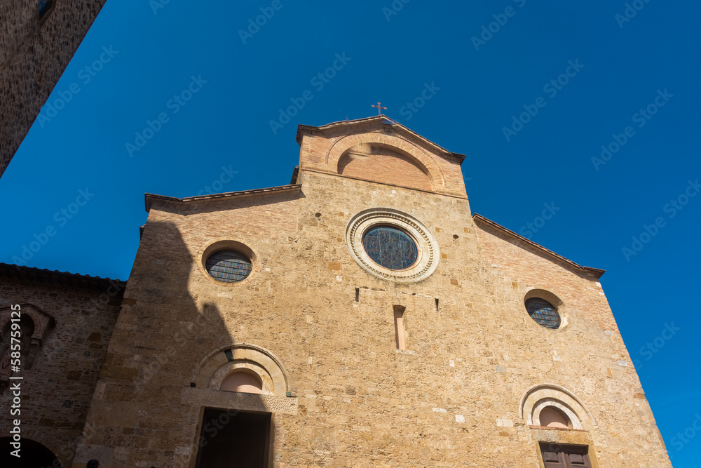Facade of San Gimignano Cathedral,  Italy