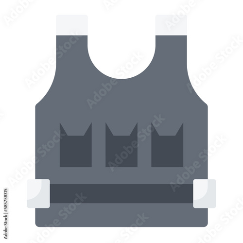 Bulletproof Jacket Flat Icon