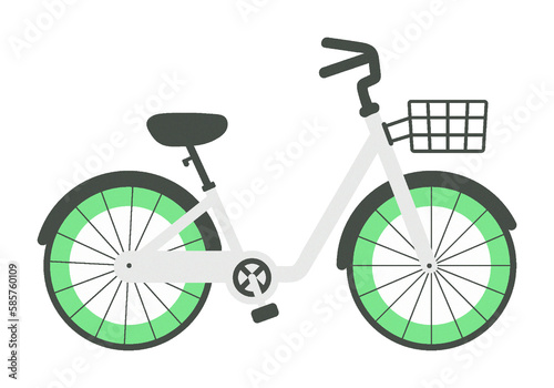 초록색 자전거 일러스트