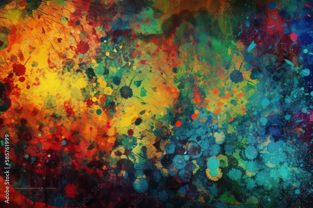 vibrant and colorful painting. Generative AI