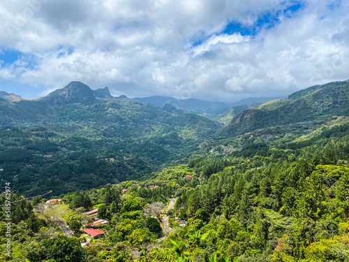 Photos Scenic view of beautiful forested valley with mountains in background in Panama