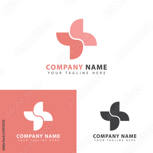 Abstract medical logo design template. Illustration symbol of health