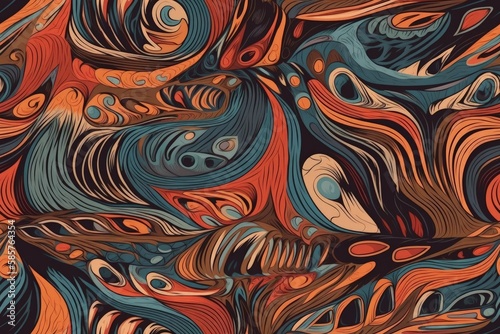 vibrant and colorful pattern with a variety of hues and tones. Generative AI