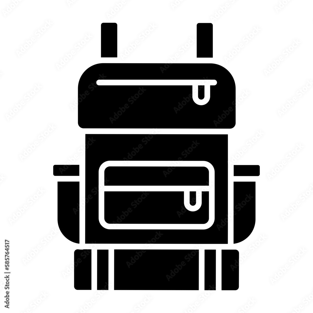 Bagpack Glyph Icon Bagpack Glyph Icon