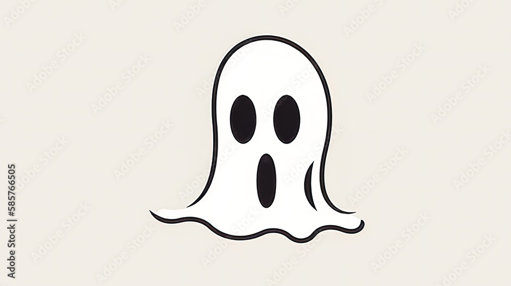 Funny cartoon ghost, minimalist logo, generative AI. Funny cartoon ghost, minimalist logo, generative AI.