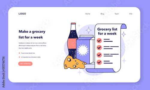 Make a grocery list for a week to optimize your expenses. Useful guidance