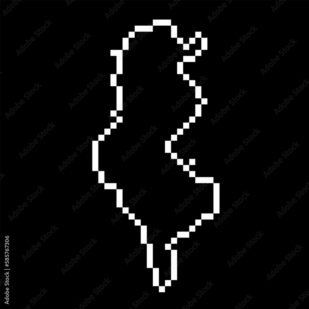 Pixel map of Tunisia. Vector illustration. Pixel map of Tunisia. Vector illustration.