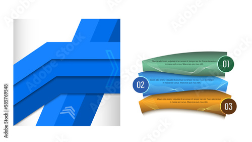 Set Design business presentation template. Vector illustration EPS 10. Can be used for chart process the financial company, technology infographics, number banners, charts and graphs or power point