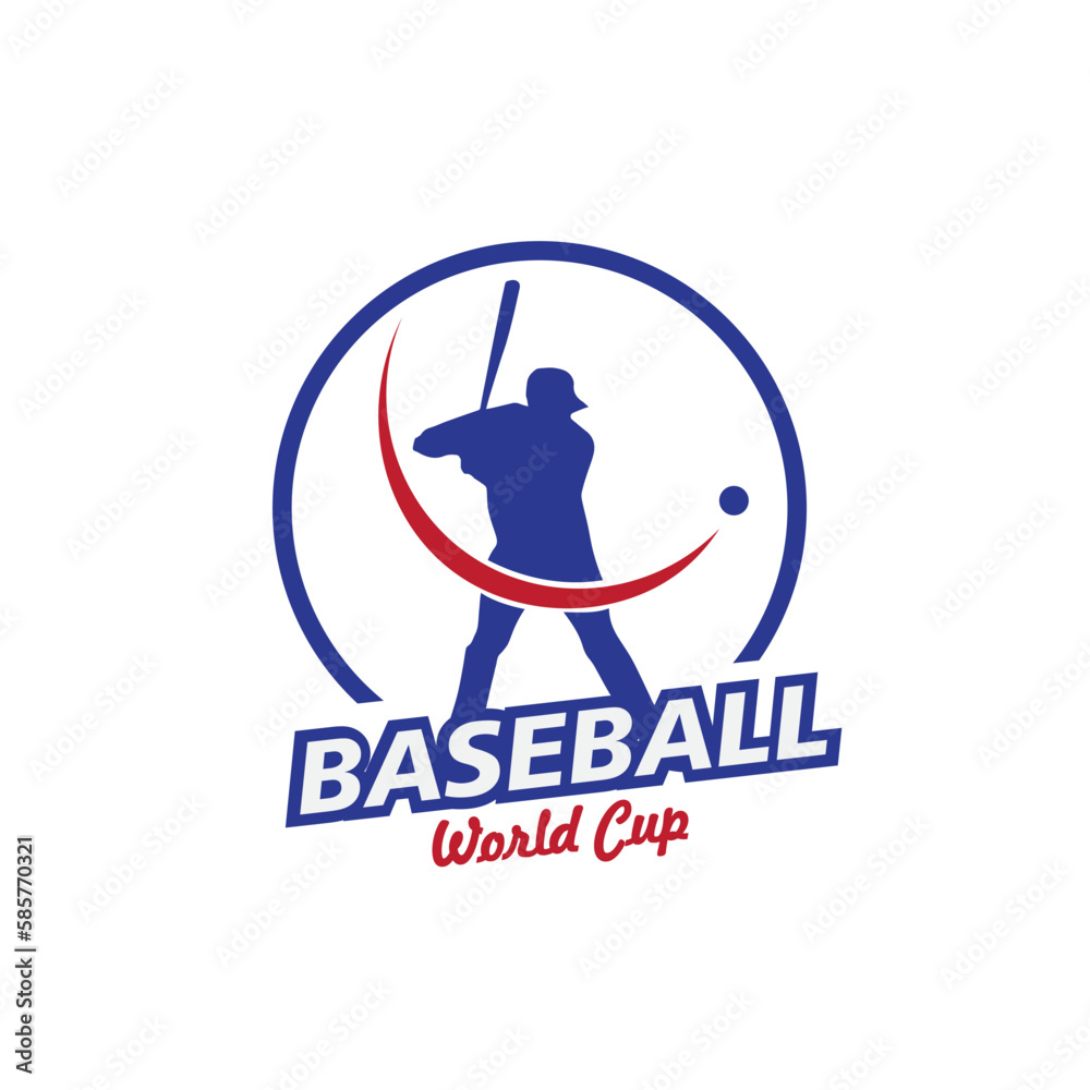 logo base ball vector template illustration