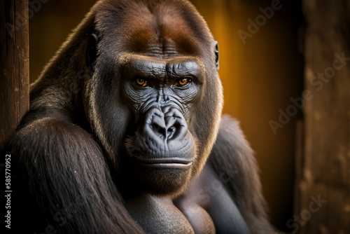 Capturing the Fascinating Gorilla Up Close, Revealing Intricate Details and Expressions by Generative AI © Digital Dreamscape