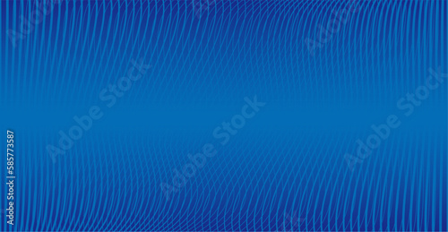 Abstract Vector Background Illustration With Blue Wavy Lines. 