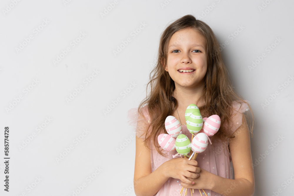 girl with easter eggs girl with easter eggs