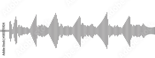 Abstract voice sound wave pattern element, Voice sound wave liens and audio technology background.