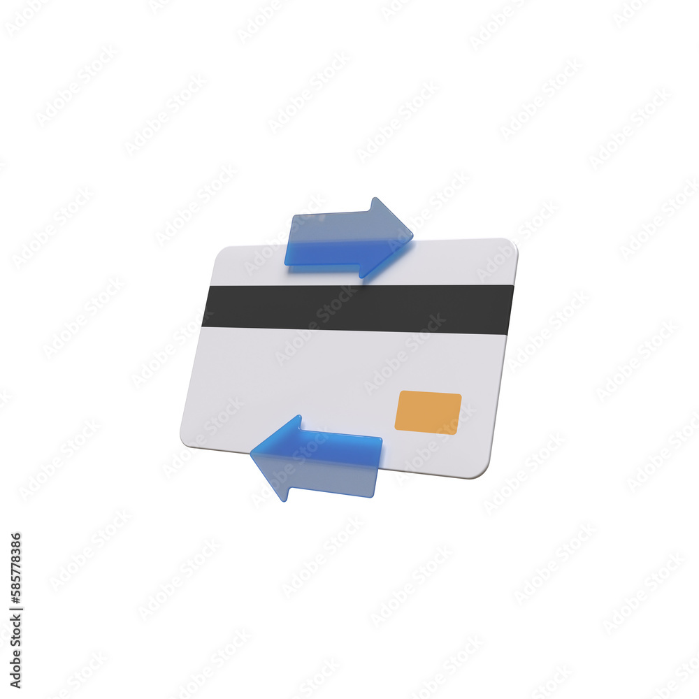 Credit card illustration icon 3d render isolated Credit card illustration icon 3d render isolated