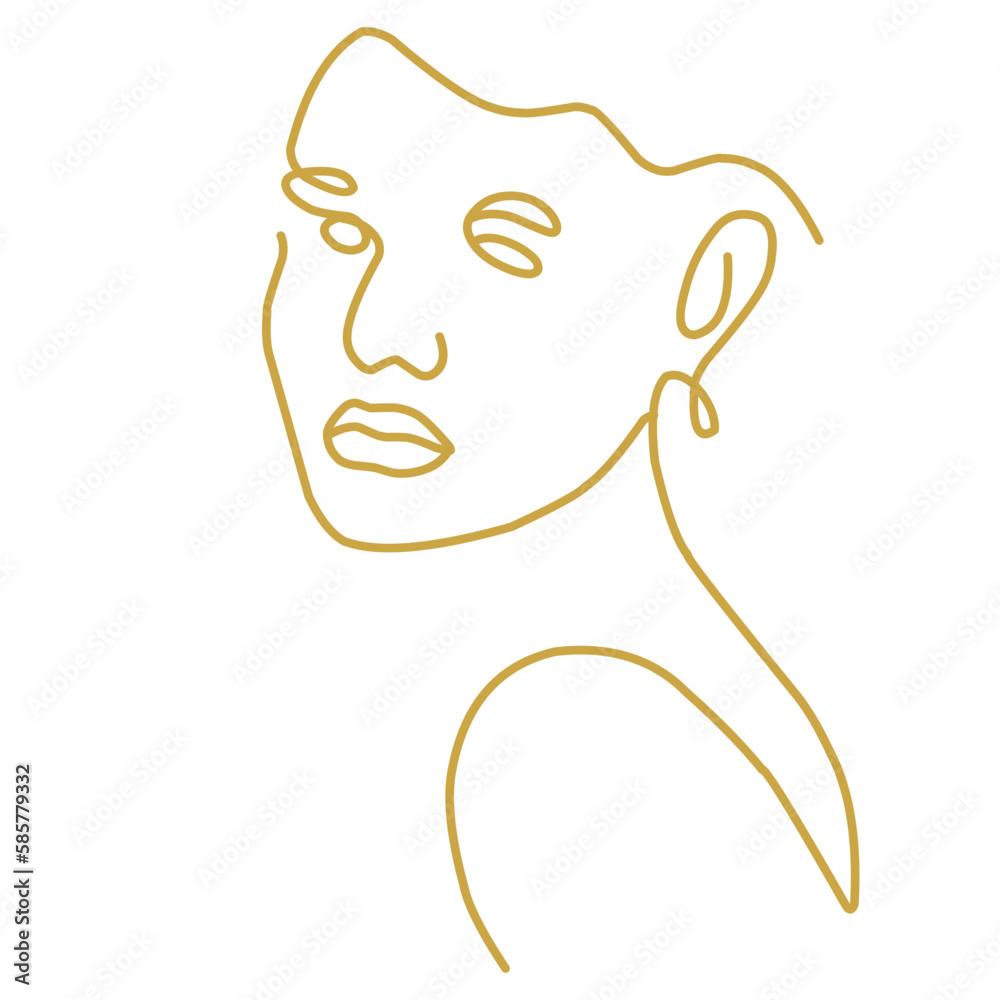 Minimalist Women Face Line art Minimalist Women Face Line art