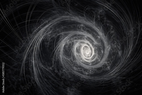 black and white spiral pattern. Generative AI