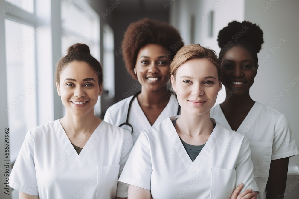 doctor hospital team medical nurse health medicine teamwork unity healthcare clinic group, created with generative ai technology doctor hospital team medical nurse health medicine teamwork unity healthcare clinic group, created with generative ai technology