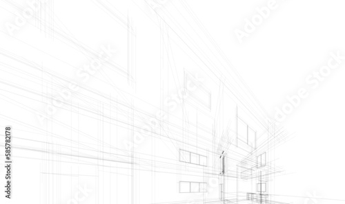 sketch of building
