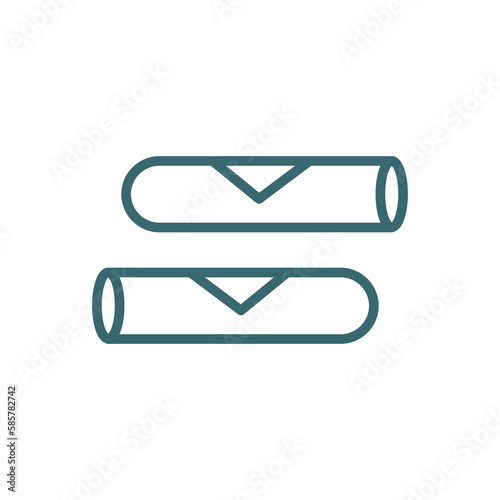 spring rolls icon. Thin line spring rolls icon from culture and civilization collection. Outline vector isolated on white background. Editable spring rolls symbol can be used web and mobile