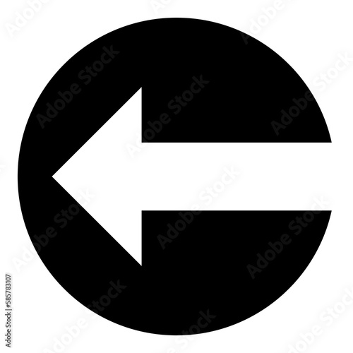 Free Download Pfeil nach links auf einem schwarzen Button - GFXLoad