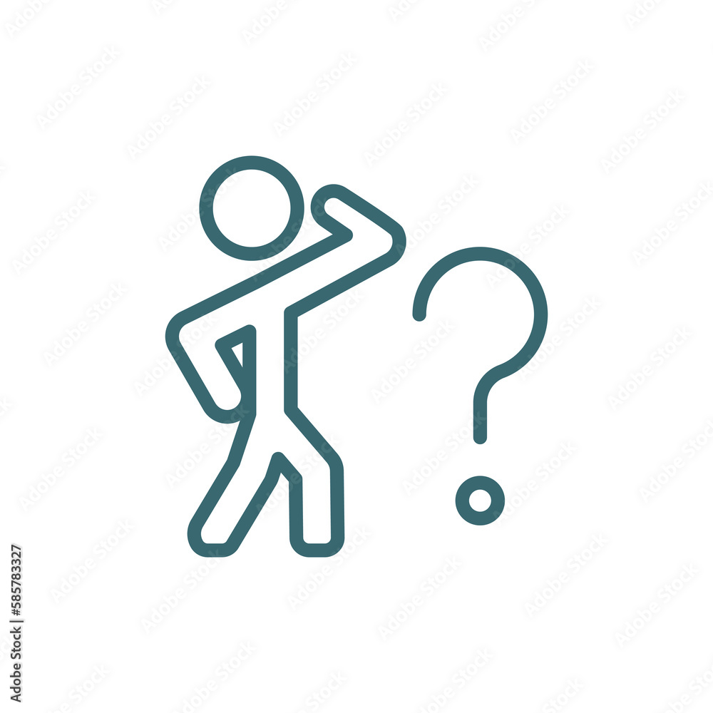 curious human icon. Thin line curious human icon from feeling and reaction collection. Outline vector isolated on white background. Editable curious human symbol can be used web and mobile curious human icon. Thin line curious human icon from feeling and reaction collection. Outline vector isolated on white background. Editable curious human symbol can be used web and mobile