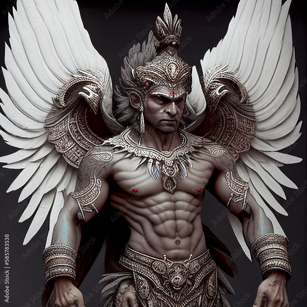 Obraz premium ancient warrior with garuda suit