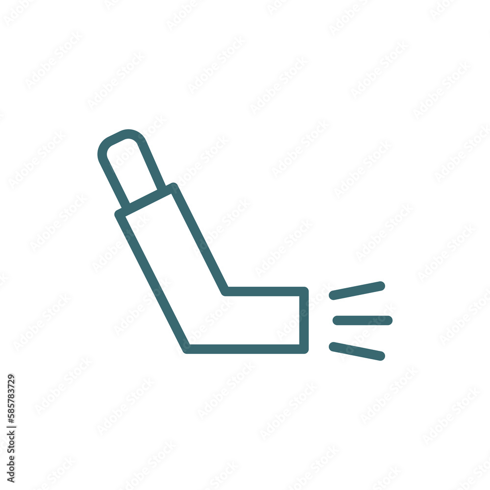 inhalator icon. Thin line inhalator icon from medical collection. Outline vector isolated on white background. Editable inhalator symbol can be used web and mobile inhalator icon. Thin line inhalator icon from medical collection. Outline vector isolated on white background. Editable inhalator symbol can be used web and mobile