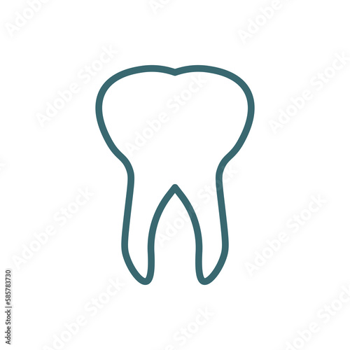 teeth icon. Thin line teeth icon from medical collection. Outline vector isolated on white background. Editable teeth symbol can be used web and mobile