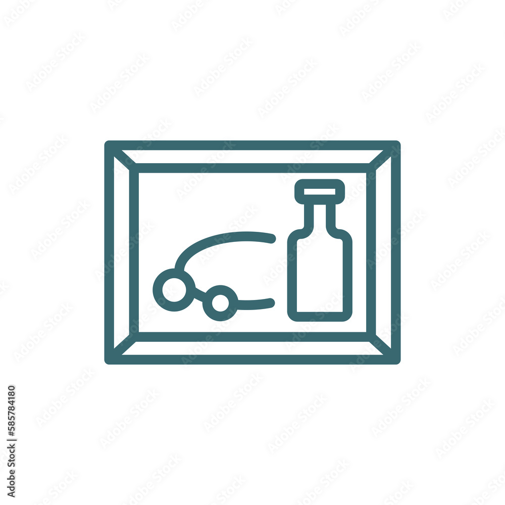 still life icon. Thin line still life icon from museum and exhibition collection. Outline vector isolated on white background. Editable still life symbol can be used web and mobile still life icon. Thin line still life icon from museum and exhibition collection. Outline vector isolated on white background. Editable still life symbol can be used web and mobile