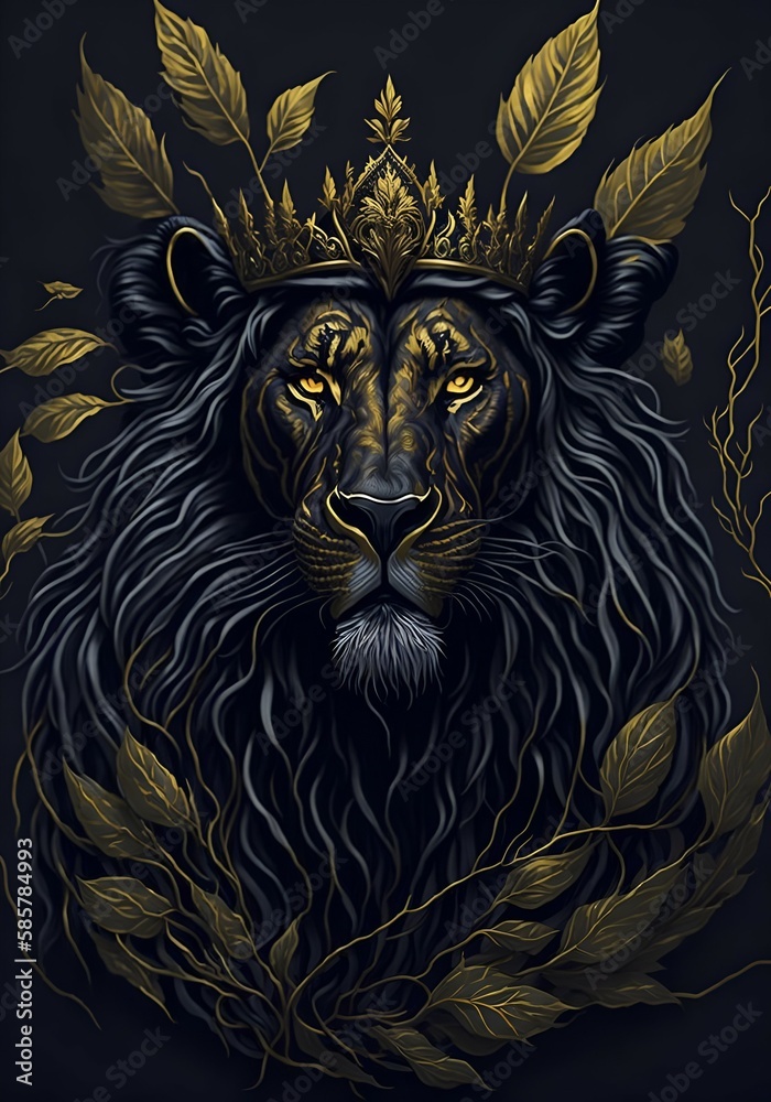 Royal dark lion