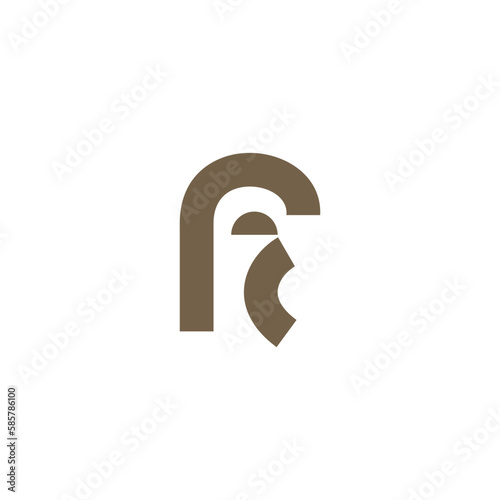 Letter R leaf logo design template