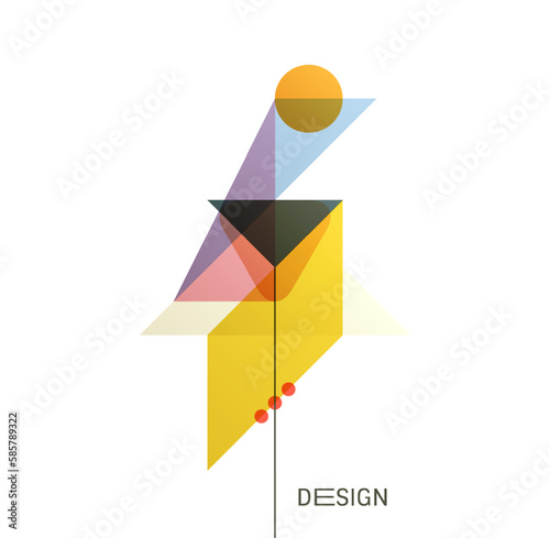 Art composition of flat colorful vector shapes. Abstract transparency geometrical background. Cover design template for presentation, corporate cover document, banner, flyer, poster, brochure.