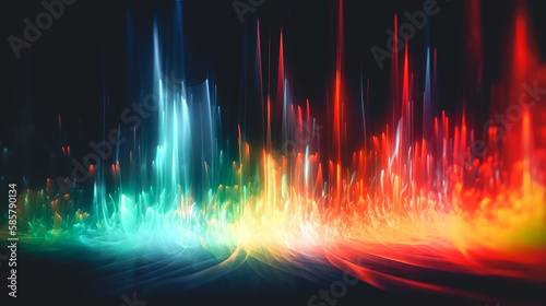 Abstract blurred multi colored background, generative AI.