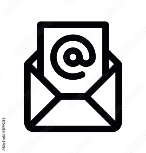 Email outline icon. Vector editable icon illustration