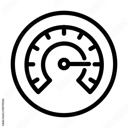 Speedometer outline icon. Vector editable icon of speedometer. Frames Per Second line and glyph icon, video games and fps, fps speedometer sign vector graphics, editable stroke linear icon, eps 10.