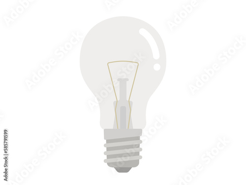 シンプルな、白熱電球のイラスト