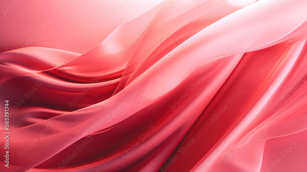 Abstract blurry smooth image of red color, generative AI.