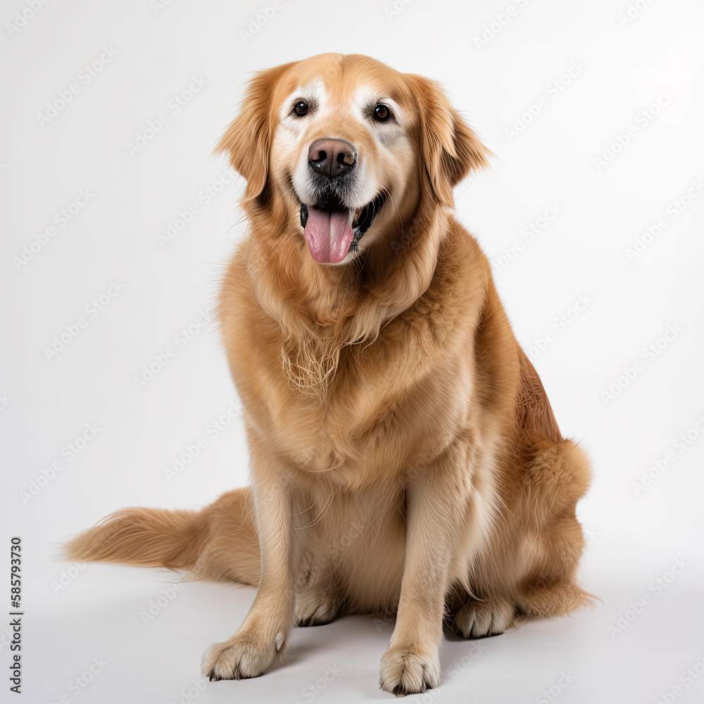 golden retriever puppy on white backgorund photography studio golden retriever puppy on white backgorund photography studio
